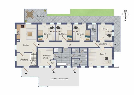 Wohnen und Arbeiten in logistisch guter Lage